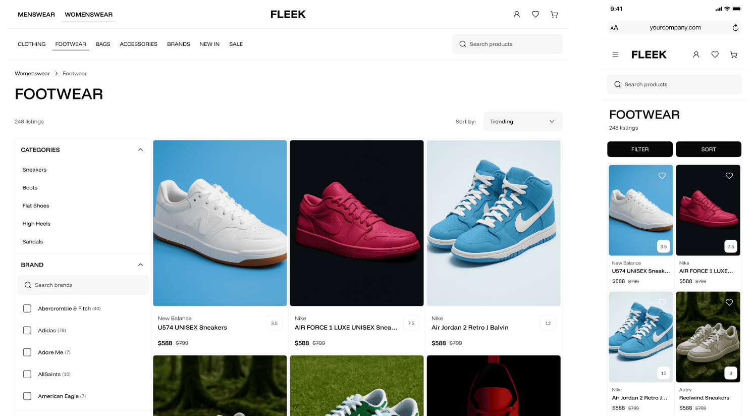 Fast search and filters
