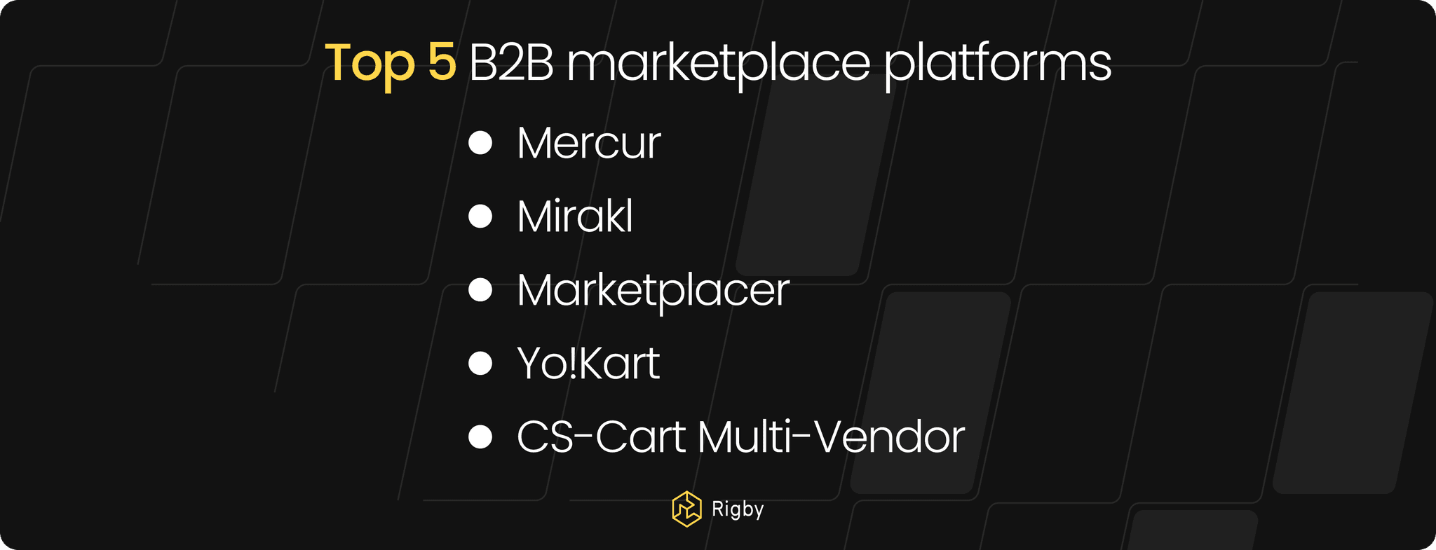 Top 5 B2B marketplace platforms