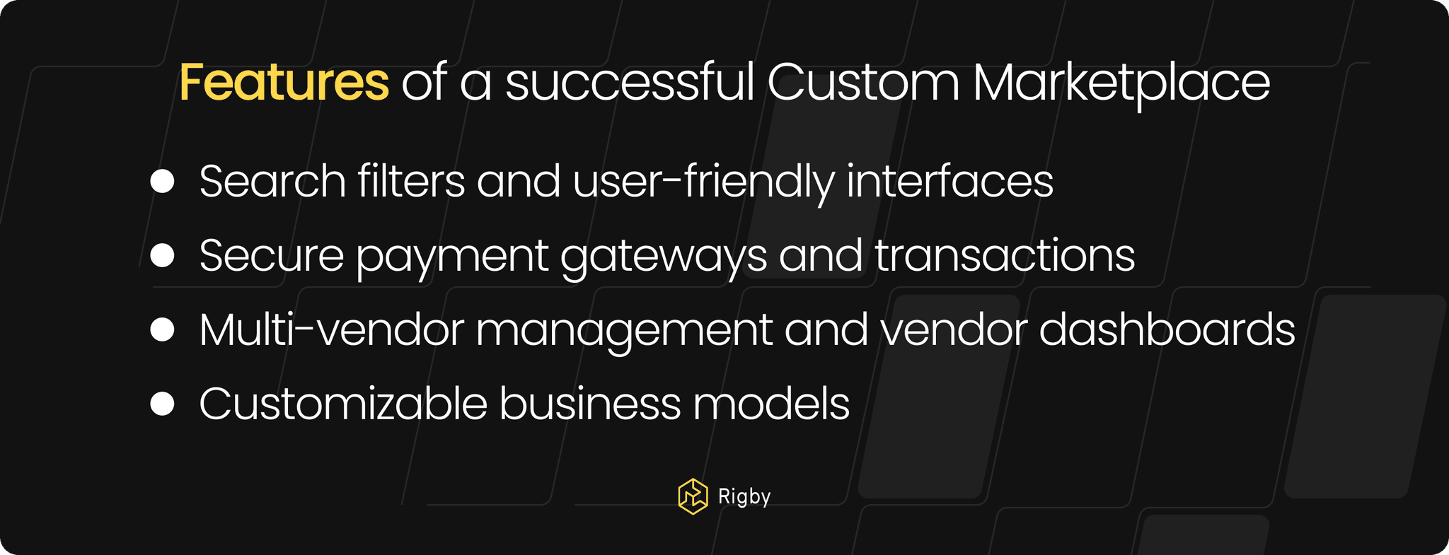 Features of a successful Custom Marketplace