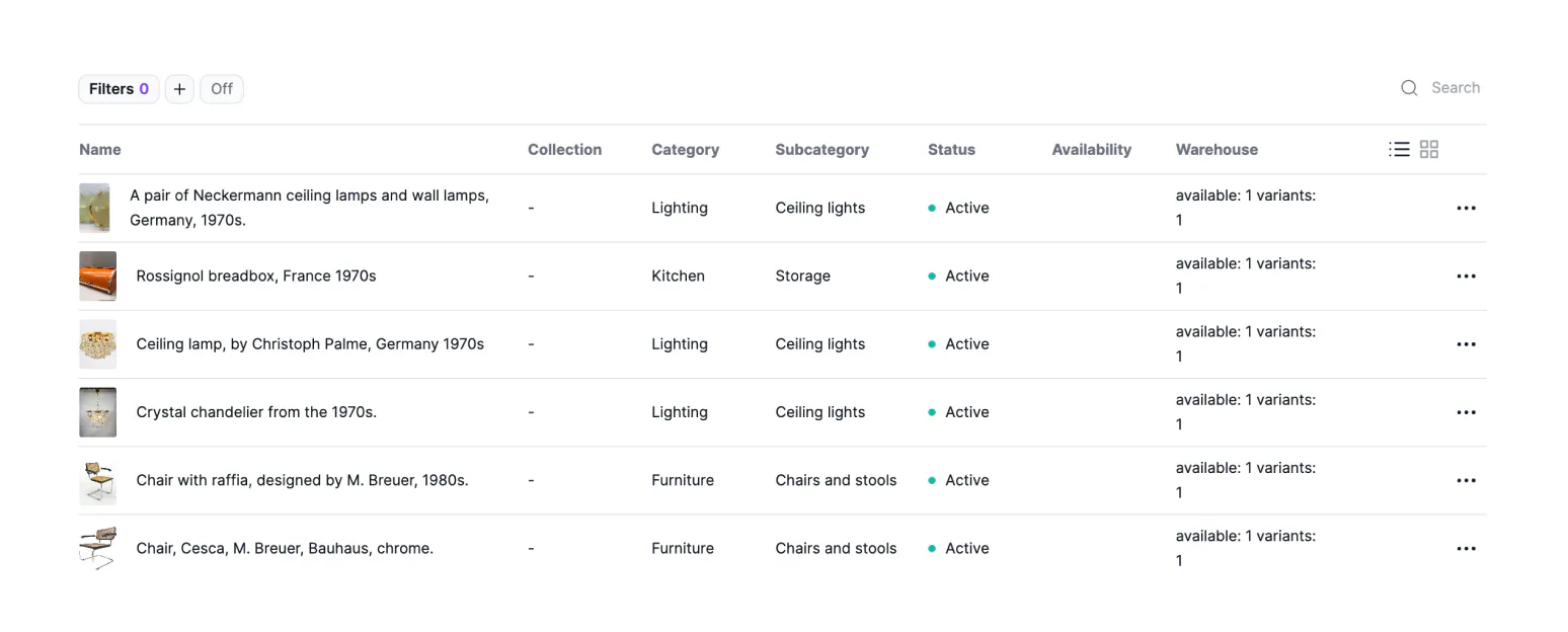 Product management in Medusa.js