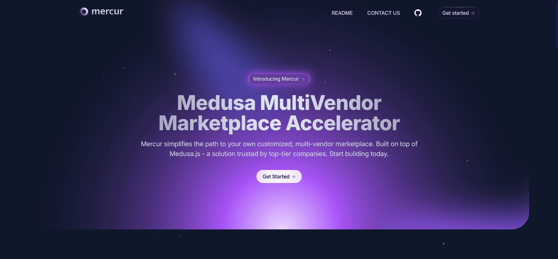 Mercur website homepage