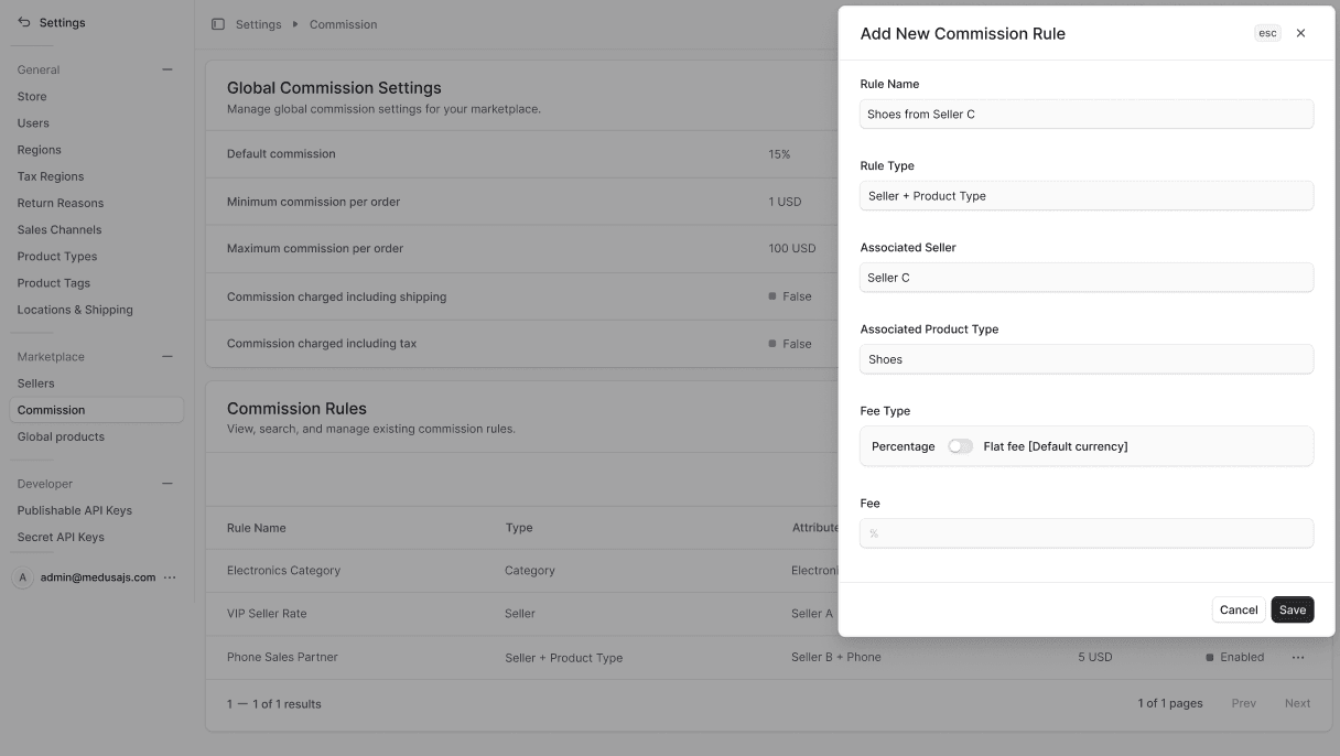 Mercur Commission and payout management