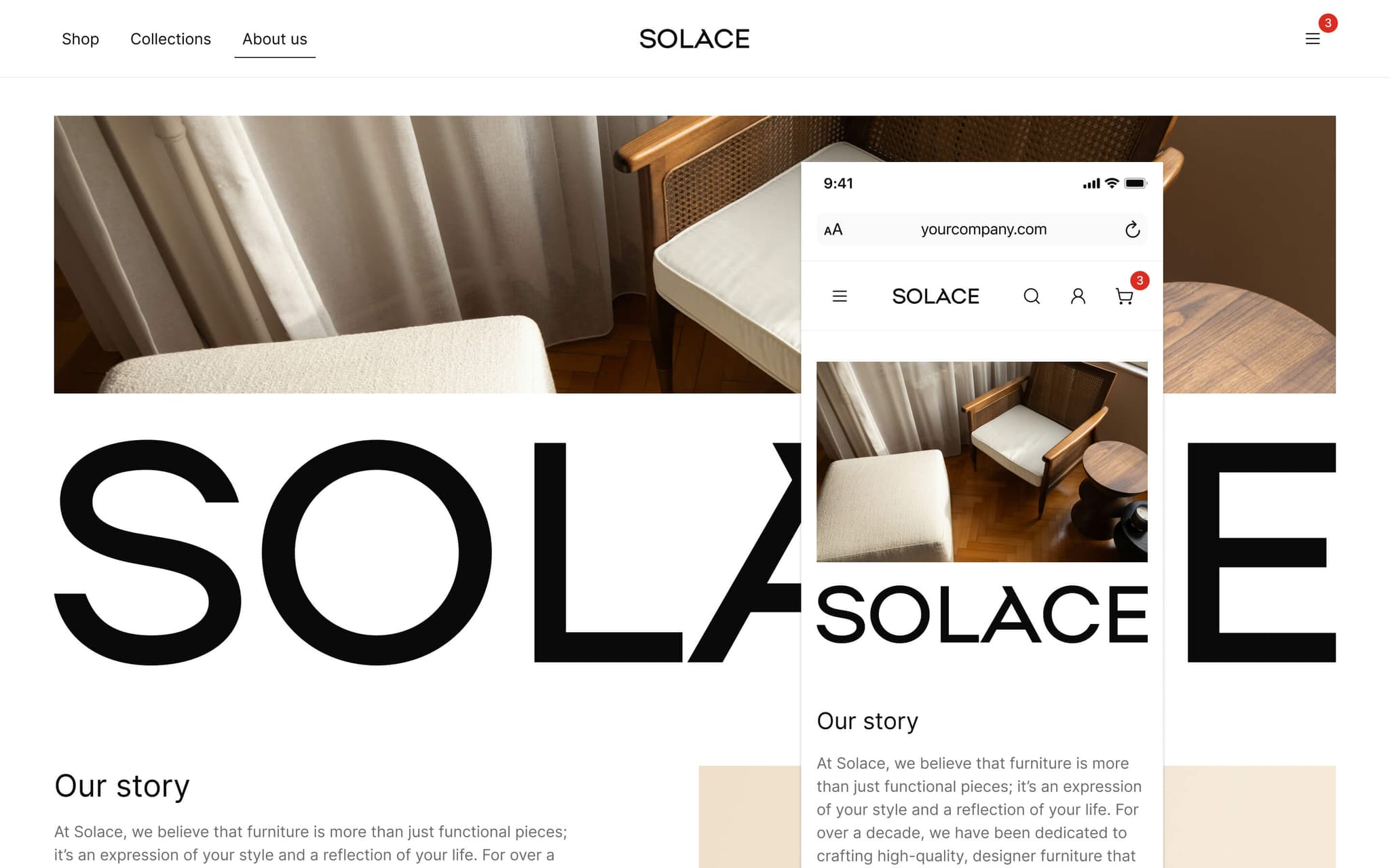 About us page - Solace Starter