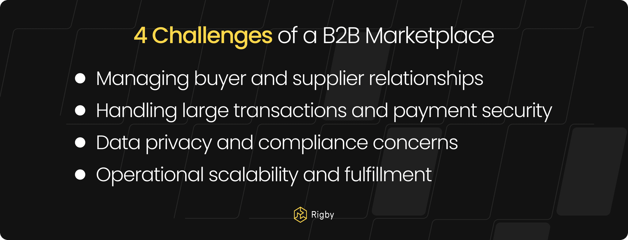 4 Challenges of a B2B Marketplace