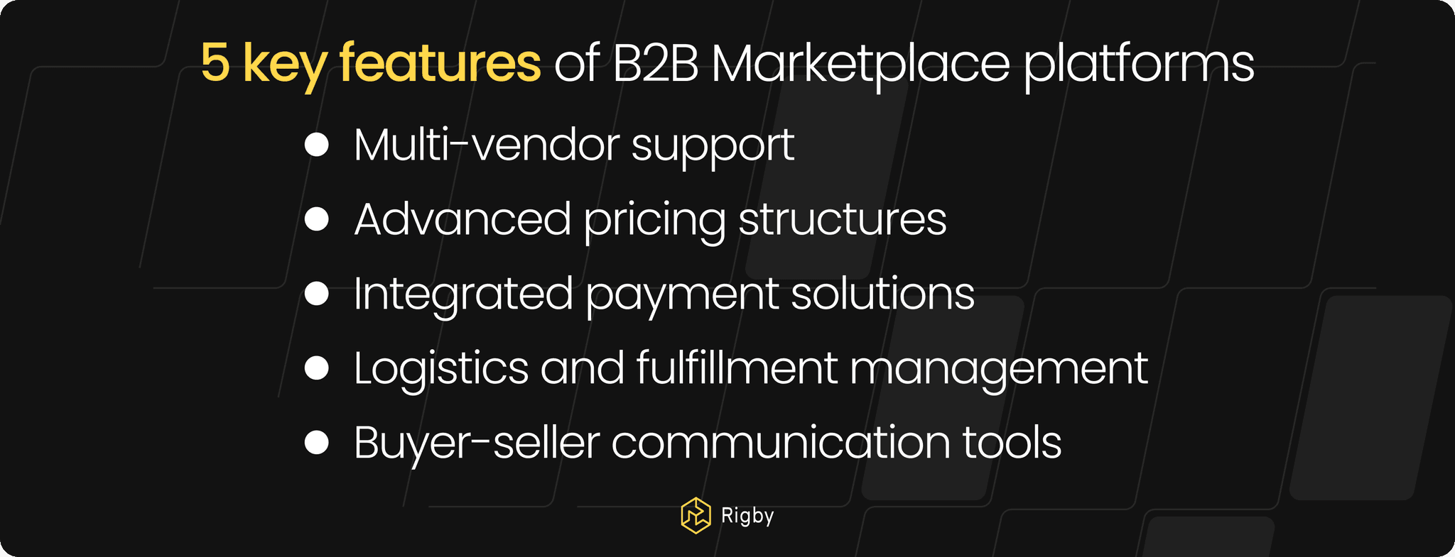 5 key features of B2B Marketplace platforms