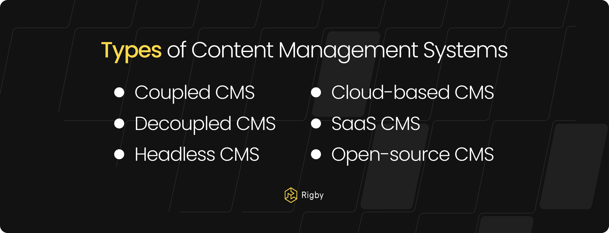 Types of Content Management Systems